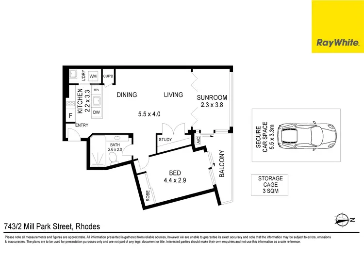 Floorplan of Homely unit listing, 743/2 Mill Park Street, Rhodes NSW 2138