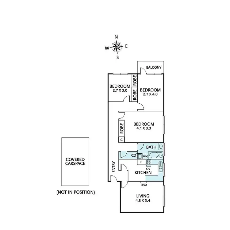 Floorplan of Homely unit listing, 3/420 Gaffney Street, Pascoe Vale VIC 3044