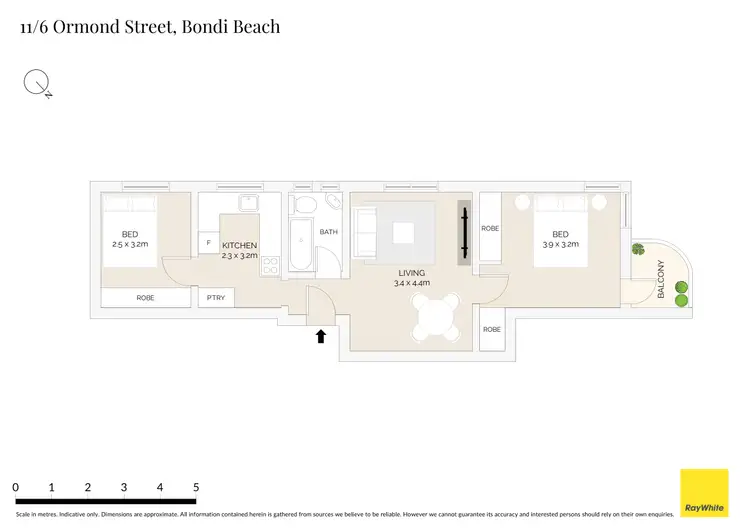 Floorplan of Homely apartment listing, 11/6 Ormond Street, Bondi Beach NSW 2026
