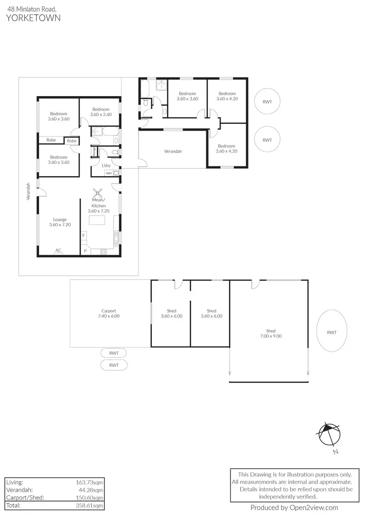 Floorplan of Homely house listing, 42 Minlaton Road, Yorketown SA 5576