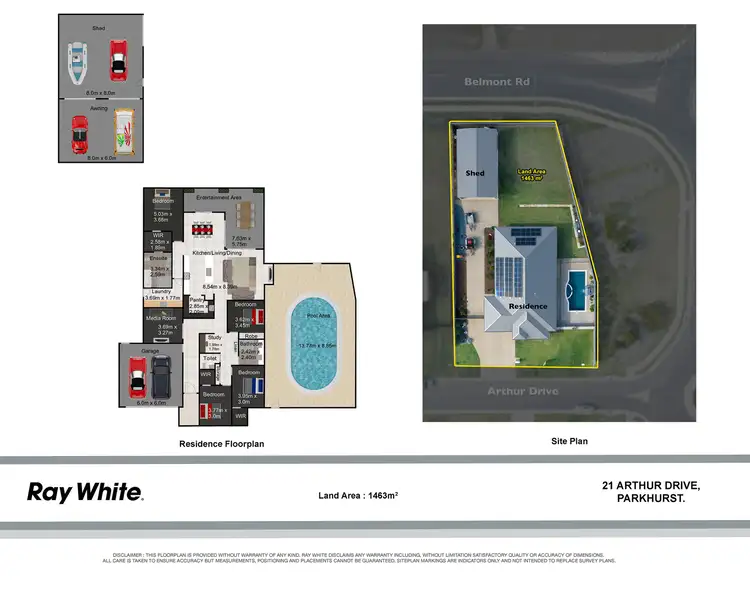 Floorplan of Homely house listing, 21 Arthur Drive, Parkhurst QLD 4702