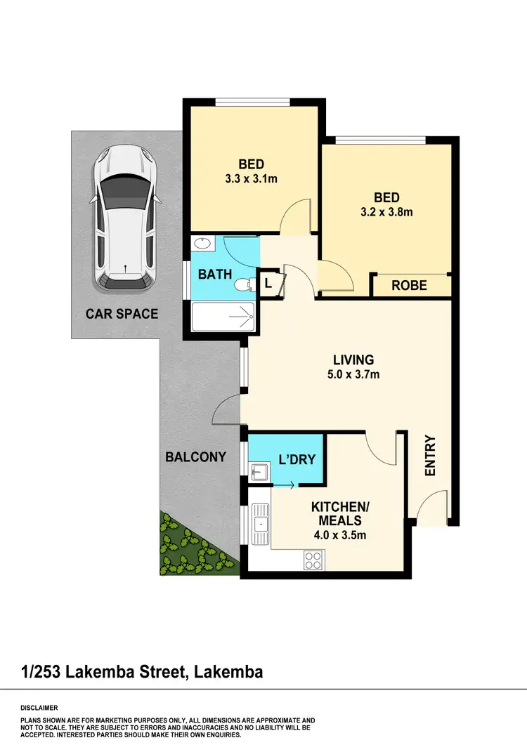 Floorplan of Homely unit listing, 1/253 Lakemba Street, Lakemba NSW 2195