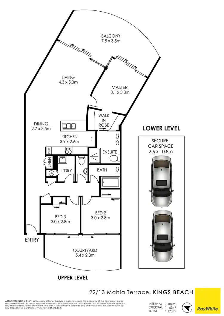 Floorplan of Homely unit listing, Unit 22/13 Mahia Terrace, Kings Beach QLD 4551