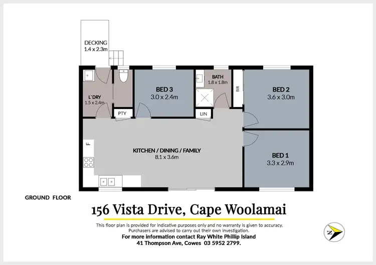 Floorplan of Homely house listing, 156 Vista Drive, Cape Woolamai VIC 3925