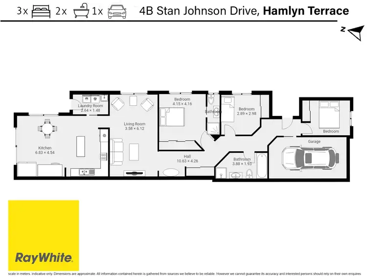 Floorplan of Homely villa listing, 2/4 Stan Johnson Drive, Hamlyn Terrace NSW 2259