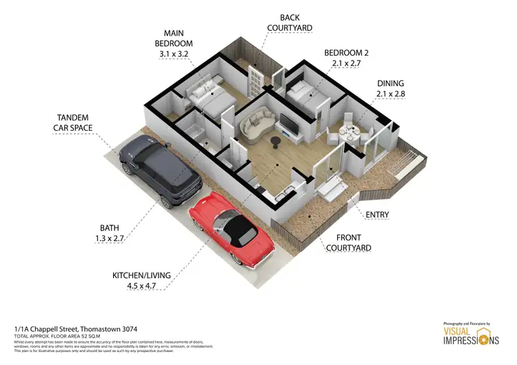 Floorplan of Homely unit listing, 1/1A Chappell Street, Thomastown VIC 3074