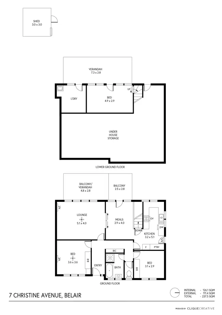 Floorplan of Homely house listing, 7 Christine Avenue, Belair SA 5052