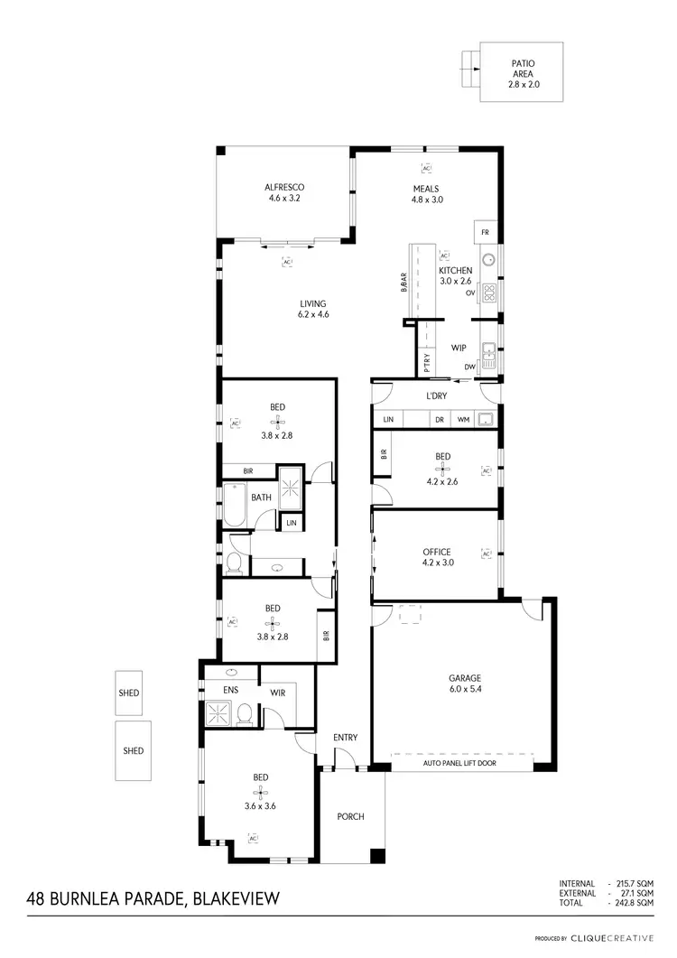 Floorplan of Homely other listing, 48 Burnlea Parade, Blakeview SA 5114