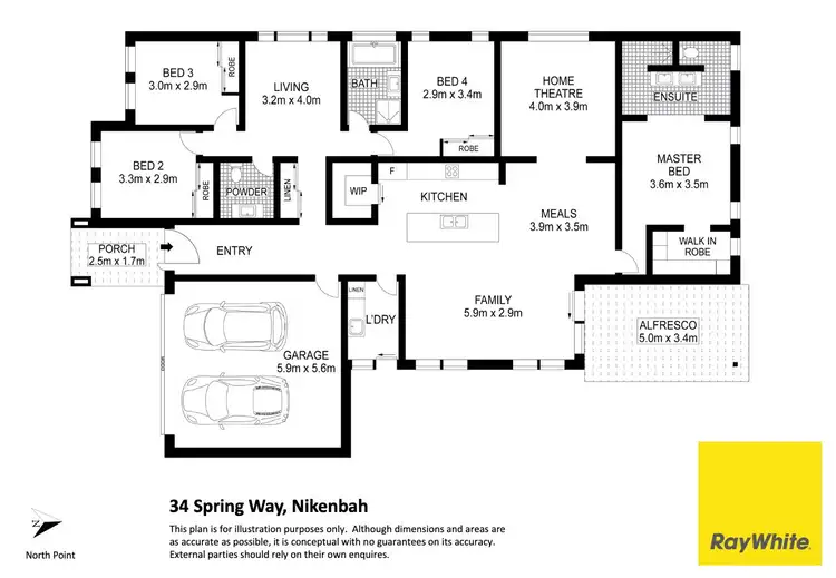 Floorplan of Homely house listing, 34 Spring Way, Nikenbah QLD 4655
