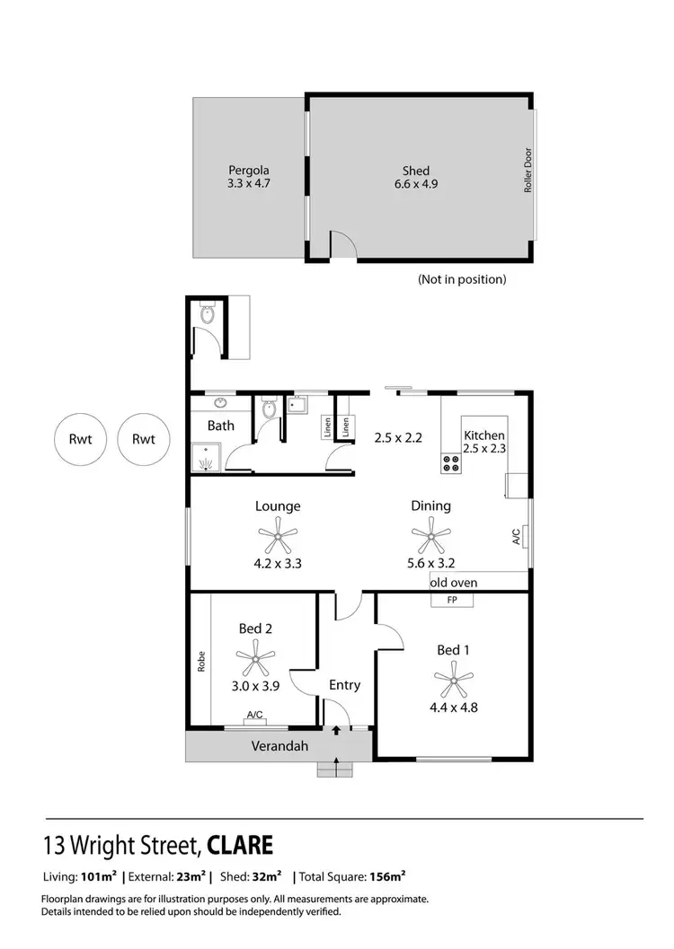 Floorplan of Homely house listing, 13 Wright Street, Clare SA 5453