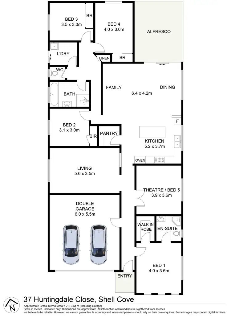 Floorplan of Homely house listing, 37 Huntingdale Close, Shell Cove NSW 2529