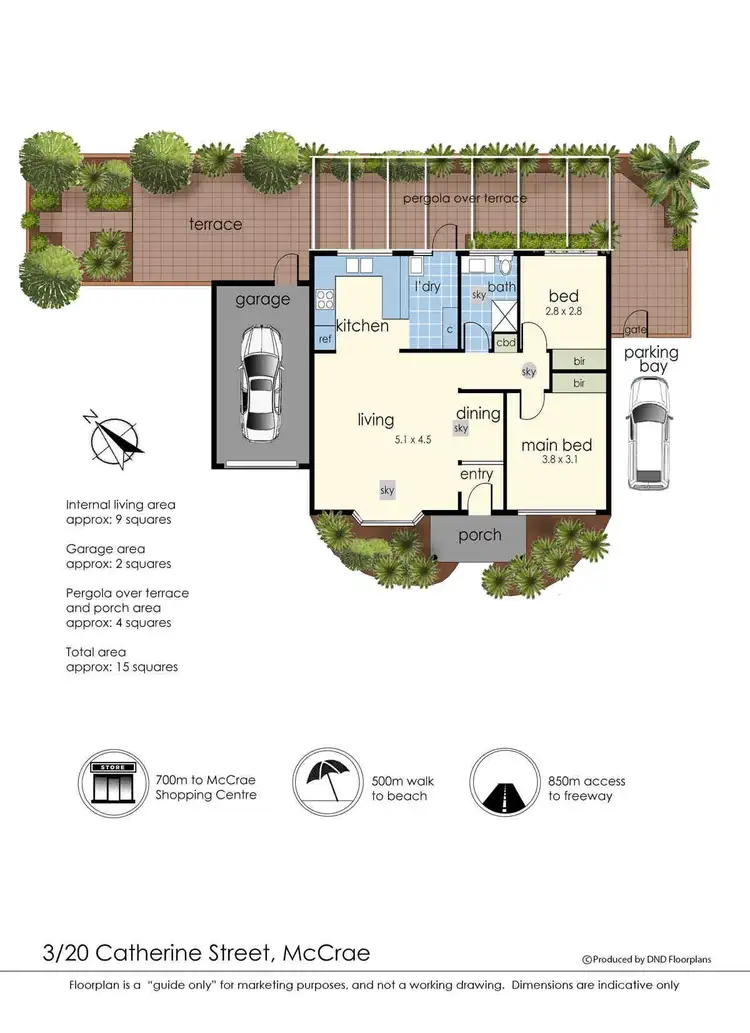 Floorplan of Homely unit listing, 3/20 Catherine Street, Mccrae VIC 3938