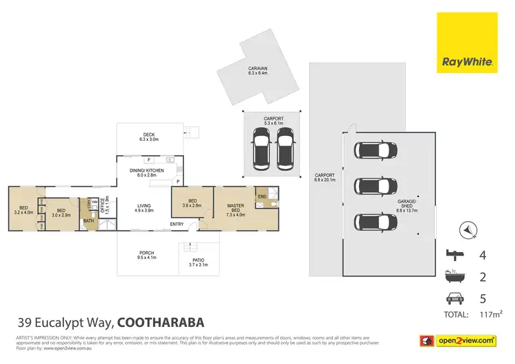 Floorplan of Homely house listing, 39 Eucalypt Way, Cootharaba QLD 4565