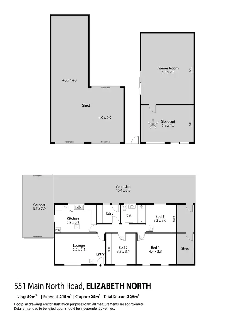 Floorplan of Homely house listing, 551 Main North Road, Elizabeth North SA 5113