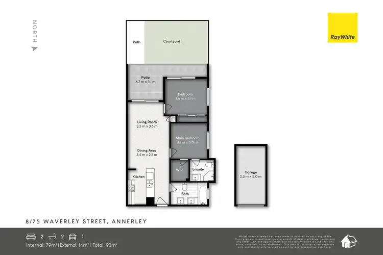 Floorplan of Homely unit listing, 8/75 Waverley Street, Annerley QLD 4103