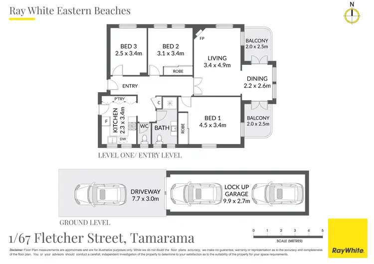 Floorplan of Homely apartment listing, 1/67 Fletcher Street, Tamarama NSW 2026