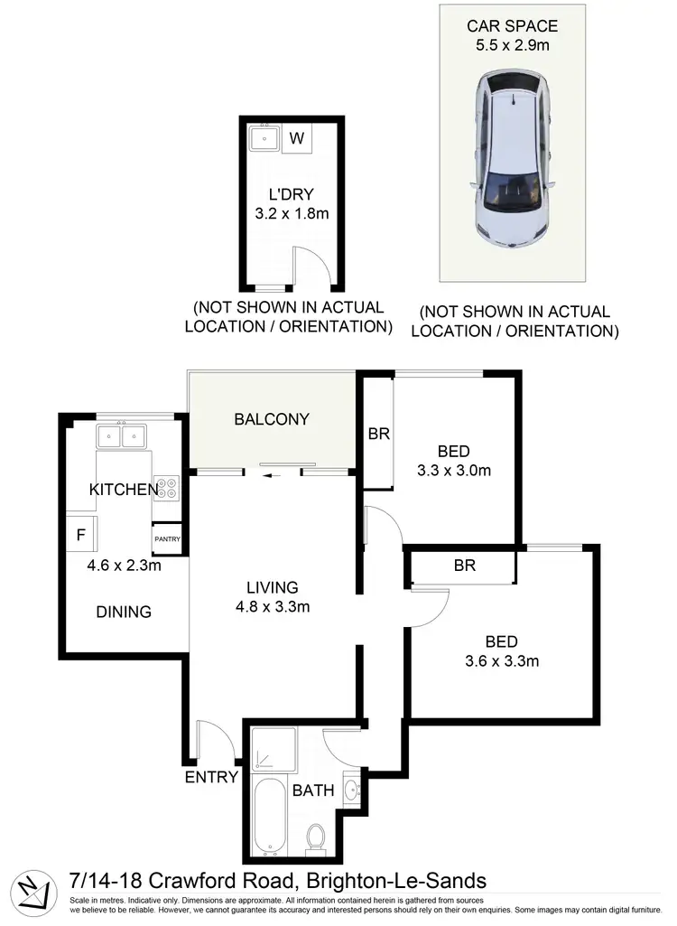 Floorplan of Homely apartment listing, 7/14-18 Crawford Road, Brighton-Le-Sands NSW 2216