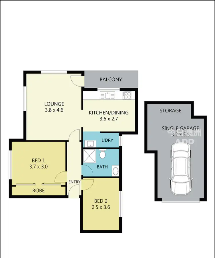 Floorplan of Homely apartment listing, 6/103 Dartbrook Road, Auburn NSW 2144