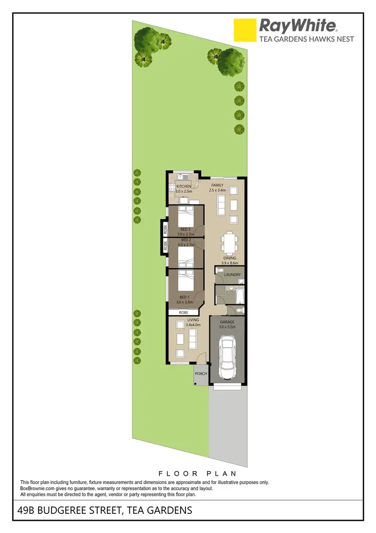 Floorplan of Homely semi-detached listing, 49B Budgeree Street, Tea Gardens NSW 2324