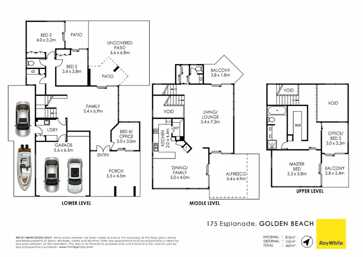Floorplan of Homely house listing, 175 Esplanade, Golden Beach QLD 4551