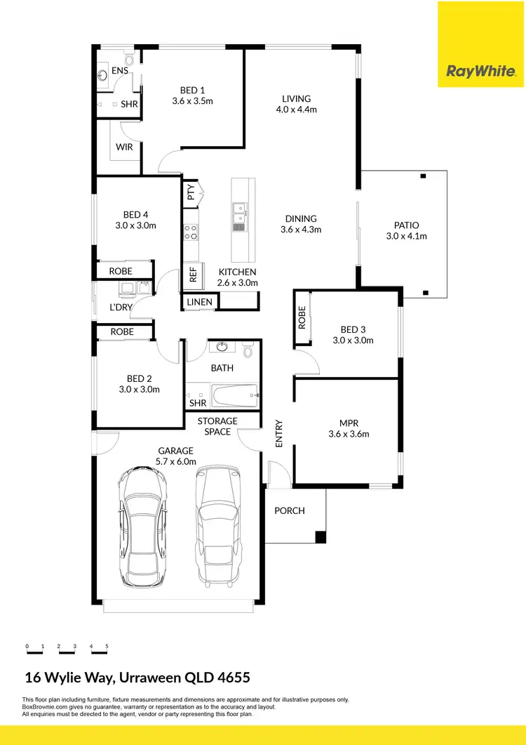 Floorplan of Homely house listing, 16 Wylie Way, Urraween QLD 4655