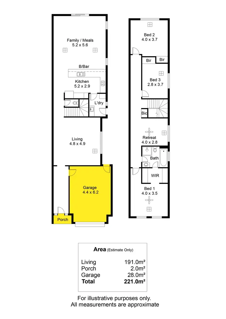 Floorplan of Homely townhouse listing, 18A Tiparra Avenue, Park Holme SA 5043