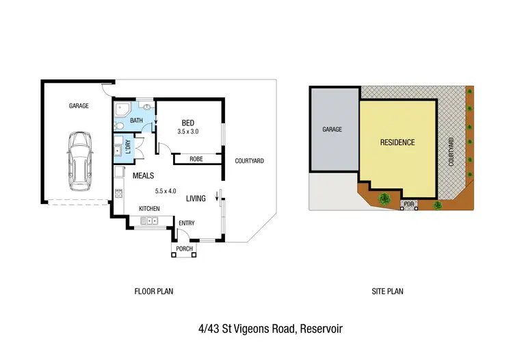 Floorplan of Homely unit listing, 4/43 St Vigeons Road, Reservoir VIC 3073