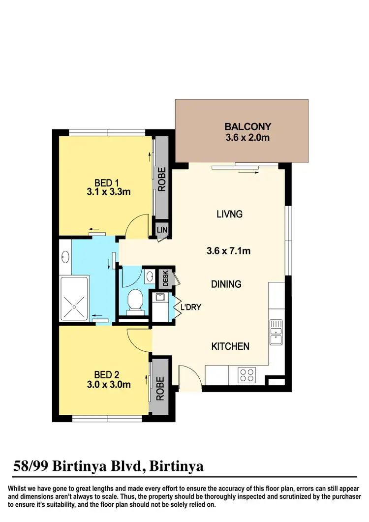 Floorplan of Homely unit listing, 58/99 Birtinya Boulevard, Birtinya QLD 4575