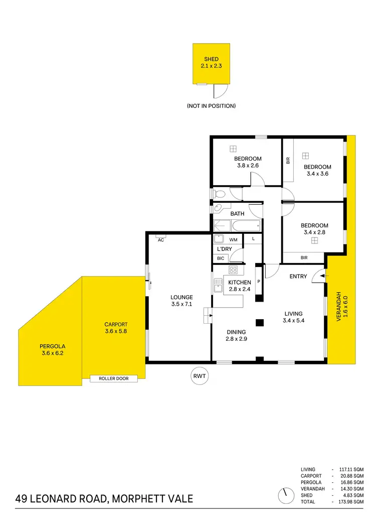 Floorplan of Homely house listing, 49 Leonard Road, Morphett Vale SA 5162