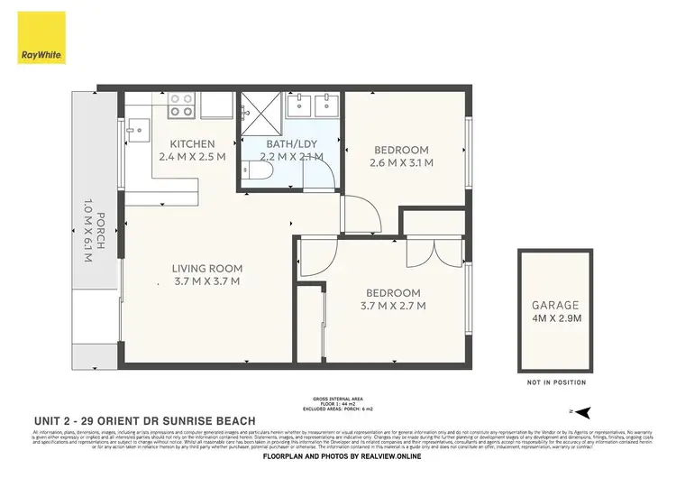 Floorplan of Homely unit listing, 2/29 Orient Drive, Sunrise Beach QLD 4567