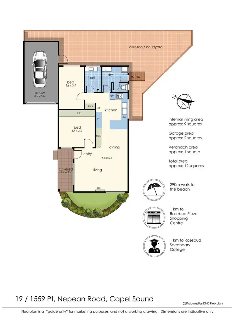 Floorplan of Homely unit listing, 19/1559 Point Nepean Road, Capel Sound VIC 3940