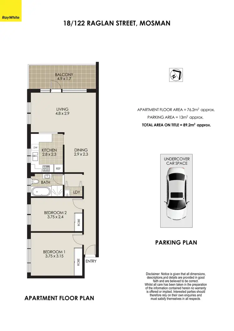 Floorplan of Homely apartment listing, 18/122 Raglan Street, Mosman NSW 2088