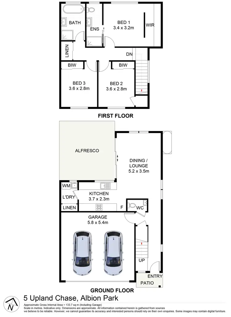 Floorplan of Homely townhouse listing, 5/20 Upland Chase, Albion Park NSW 2527