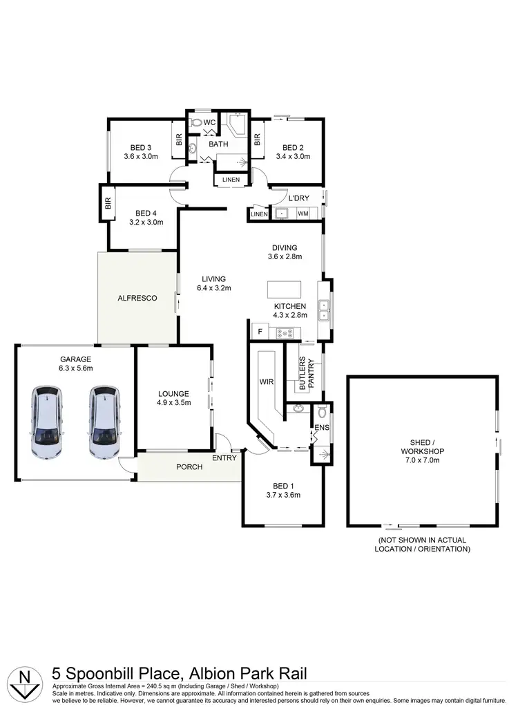 Floorplan of Homely house listing, 5 Spoonbill Place, Albion Park Rail NSW 2527