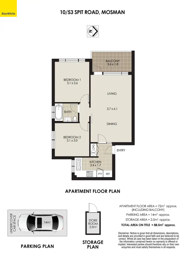 Floorplan of Homely apartment listing, 10/53 Spit Road, Mosman NSW 2088