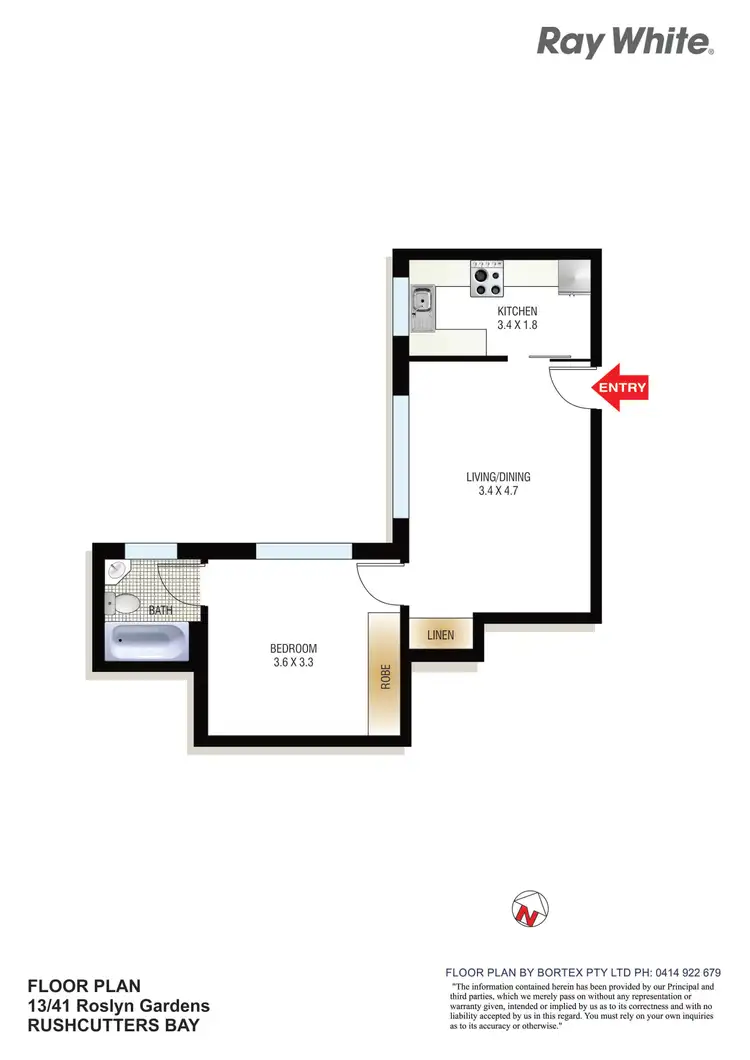 Floorplan of Homely apartment listing, 13/41-49 Roslyn Gardens, Elizabeth Bay NSW 2011