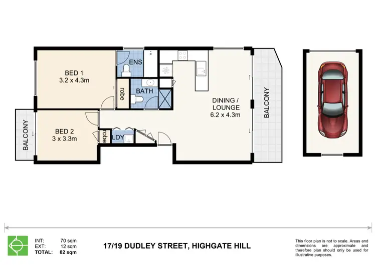 Floorplan of Homely apartment listing, 17/19 Dudley Street, Highgate Hill QLD 4101