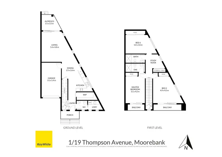 Floorplan of Homely townhouse listing, 1/19 Thompson Avenue, Moorebank NSW 2170