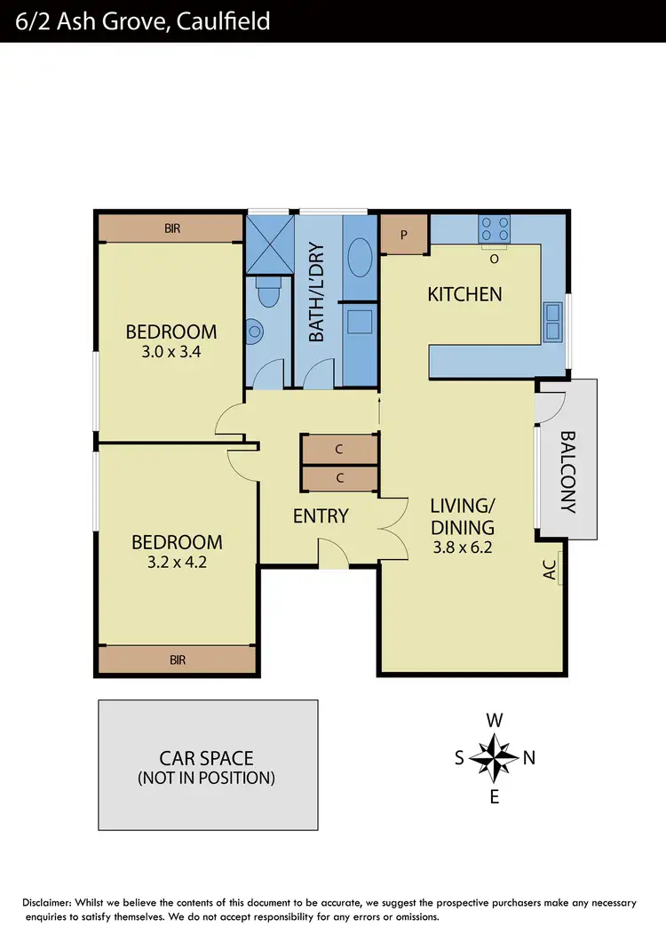 Floorplan of Homely apartment listing, 6/2 Ash Grove, Caulfield VIC 3162