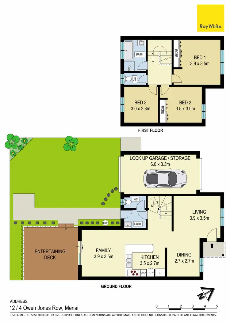 Floorplan of Homely townhouse listing, 12/4 Owen Jones Row, Menai NSW 2234