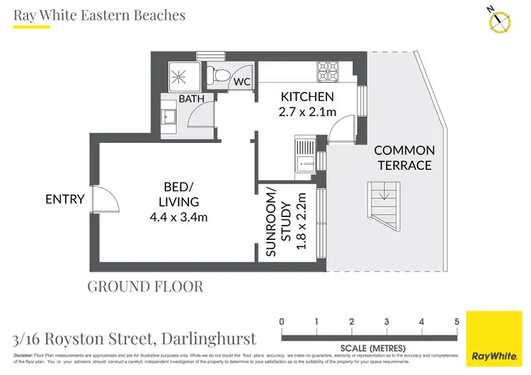 Floorplan of Homely studio listing, 3/16 Royston Street, Darlinghurst NSW 2010