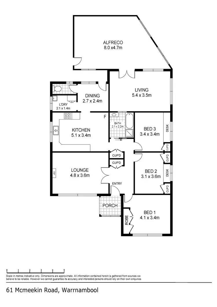 Floorplan of Homely house listing, 61 McMeekin Road, Warrnambool VIC 3280