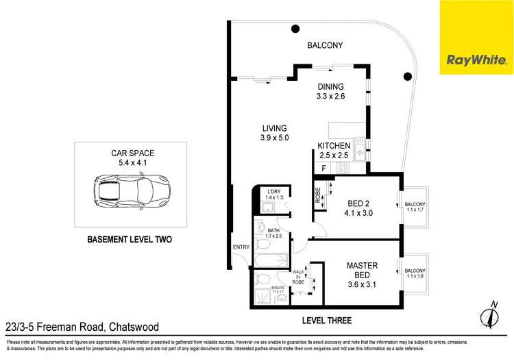 Floorplan of Homely unit listing, 23/3-5 Freeman Road, Chatswood NSW 2067