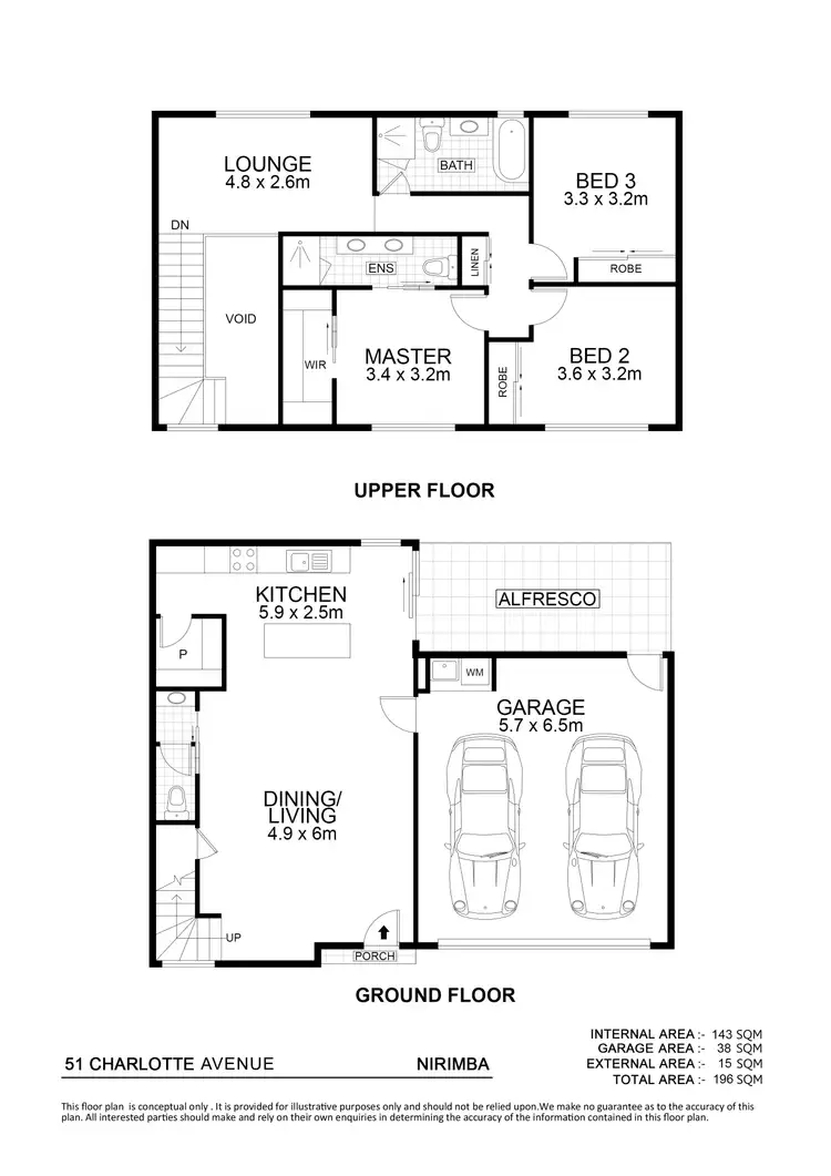 Floorplan of Homely house listing, 51 Charlotte Avenue, Nirimba QLD 4551