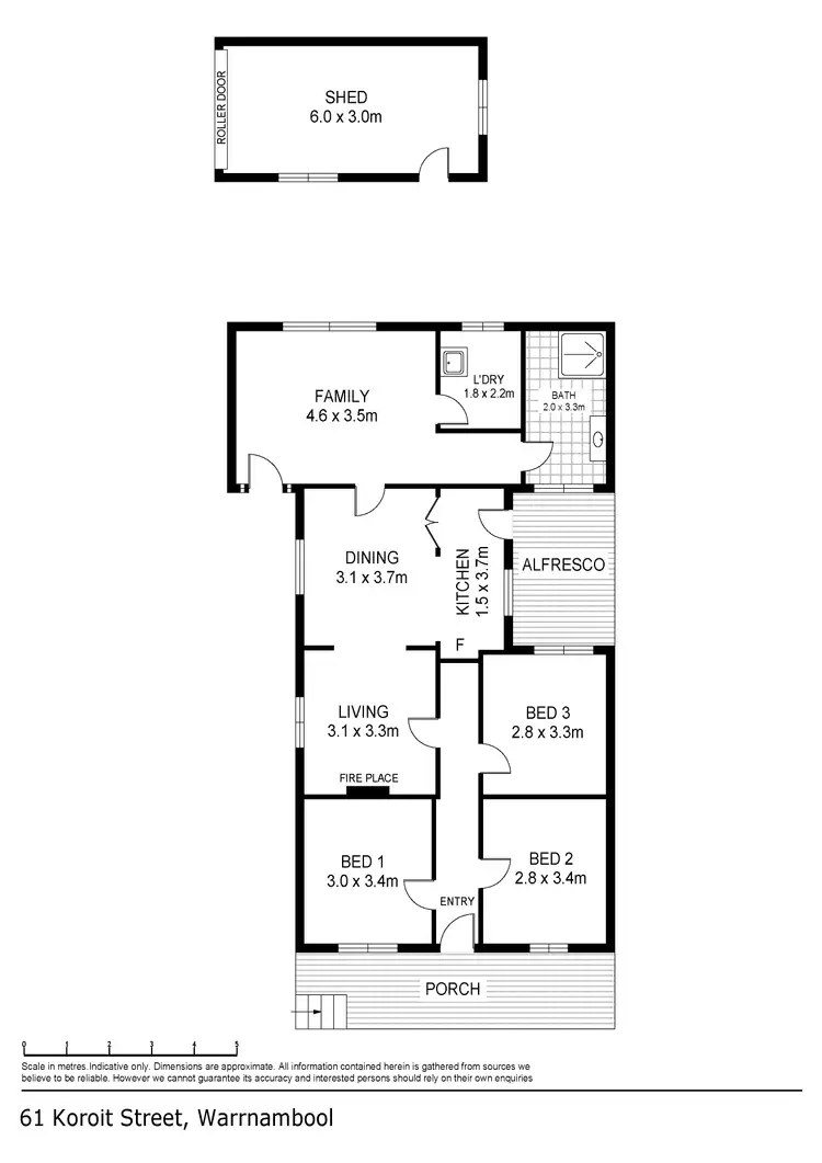 Floorplan of Homely house listing, 61 Koroit Street, Warrnambool VIC 3280