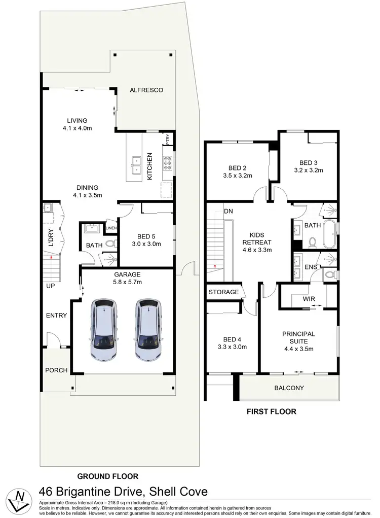 Floorplan of Homely house listing, 46 Brigantine Drive, Shell Cove NSW 2529