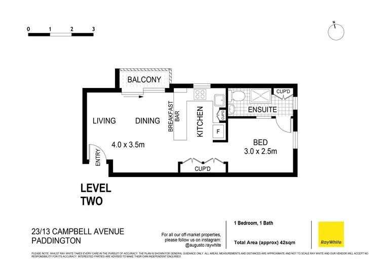 Floorplan of Homely apartment listing, 23/13 Campbell Avenue, Paddington NSW 2021