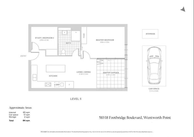 Floorplan of Homely apartment listing, 510/18 Footbridge Boulevard, Wentworth Point NSW 2127