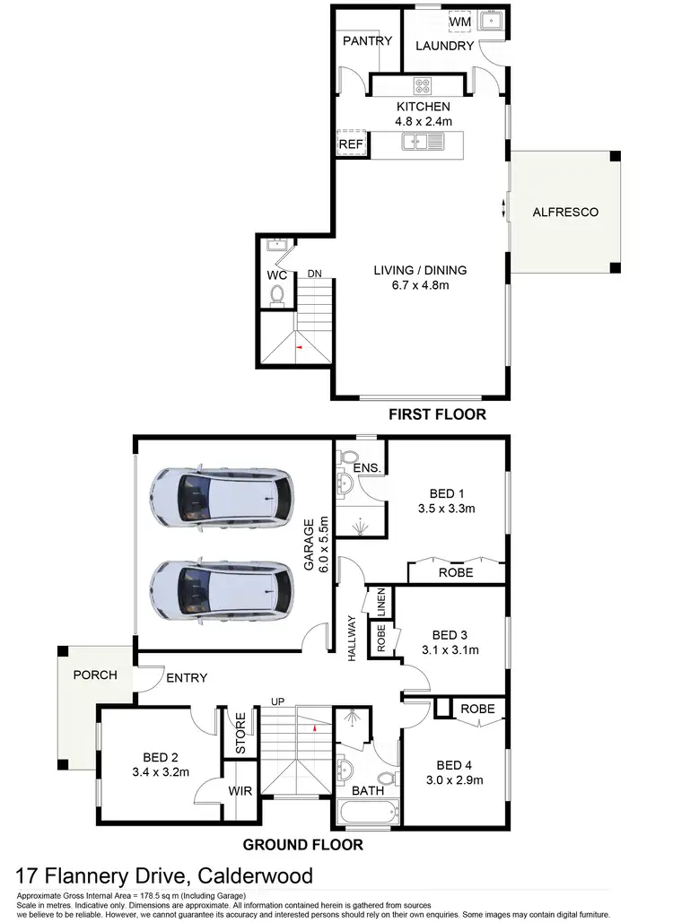 Floorplan of Homely house listing, 17 Flannery Drive, Calderwood NSW 2527