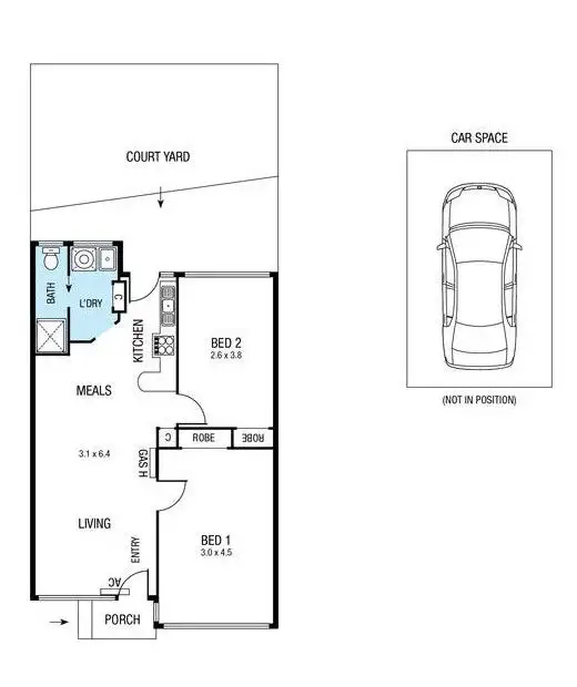 Floorplan of Homely unit listing, 8/71 Pine Street, Reservoir VIC 3073